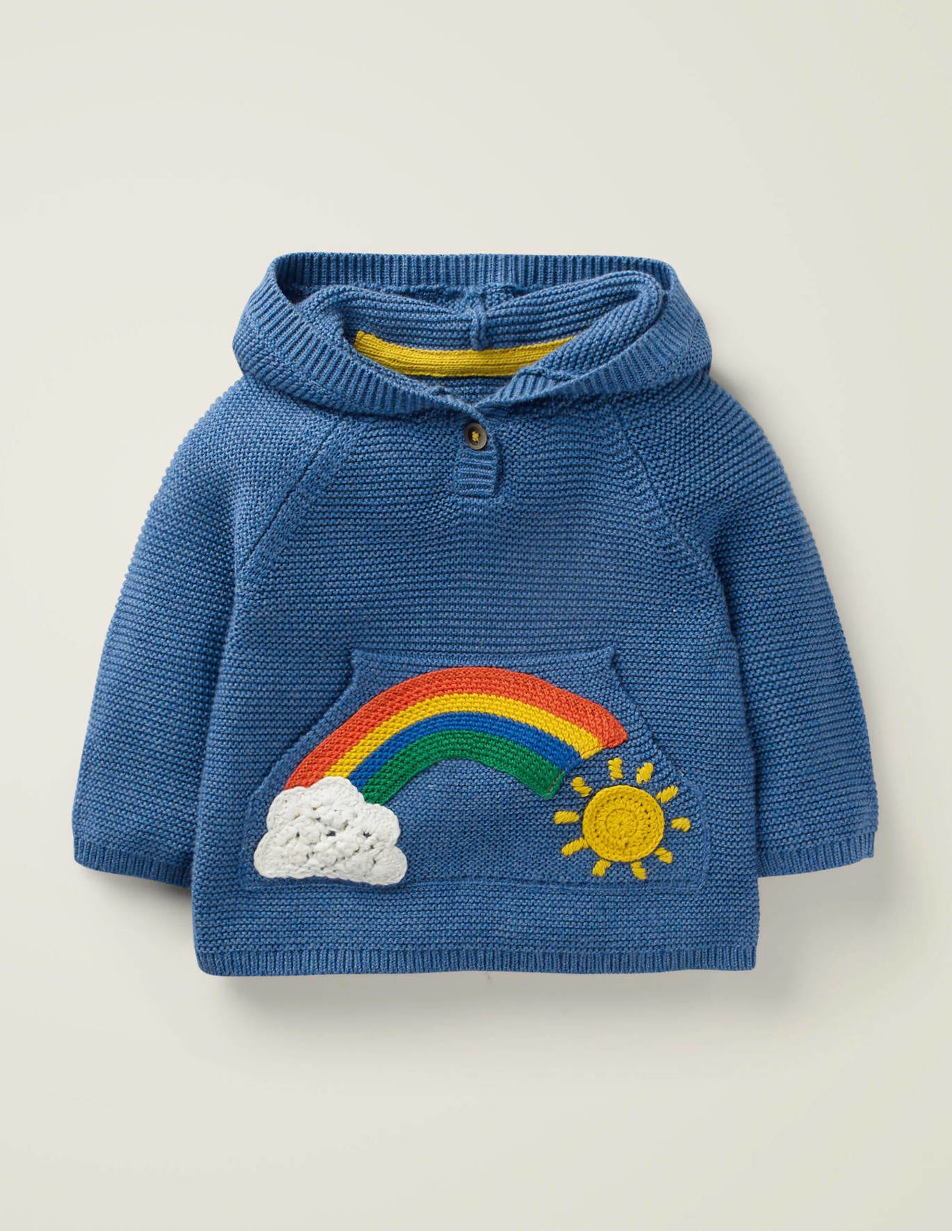 Rainbow Pocket Sweater - Dirty Denim Rainbow